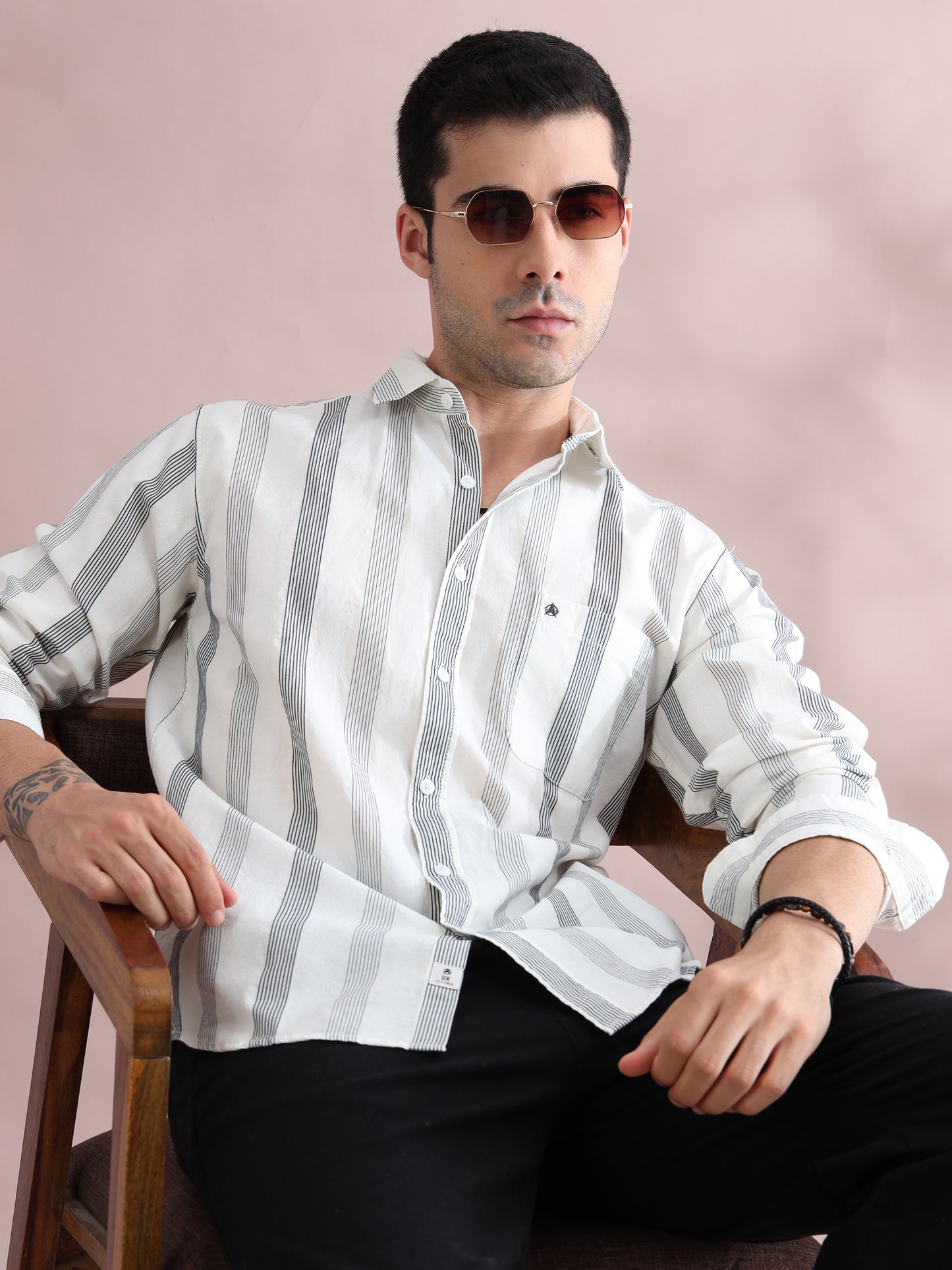 Men's Classic Striped Cotton Shirt