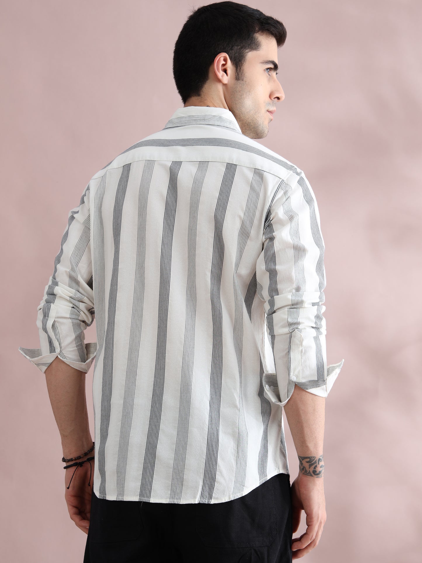 Men's Classic Striped Cotton Shirt