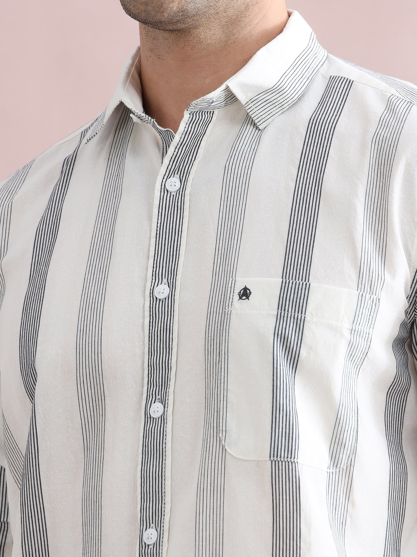 Men's Classic Striped Cotton Shirt