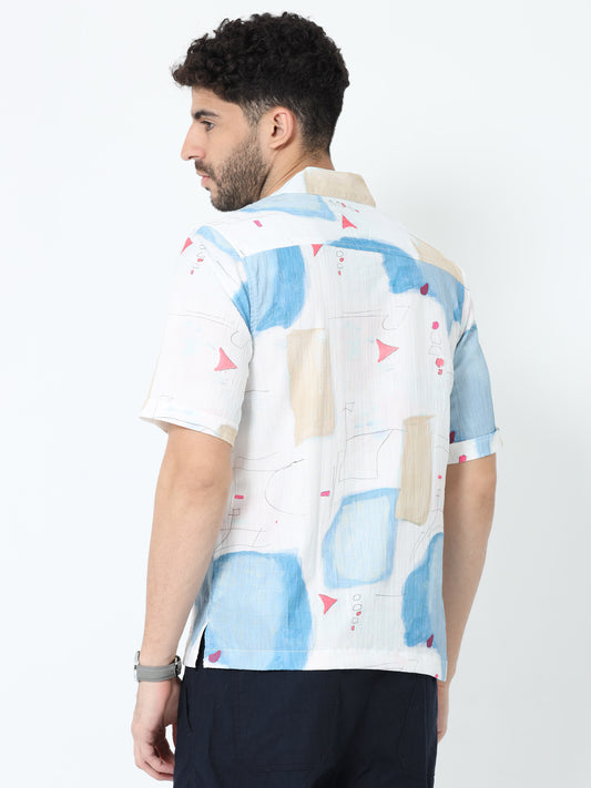 Men's Abstract Brushstroke Casual Shirt